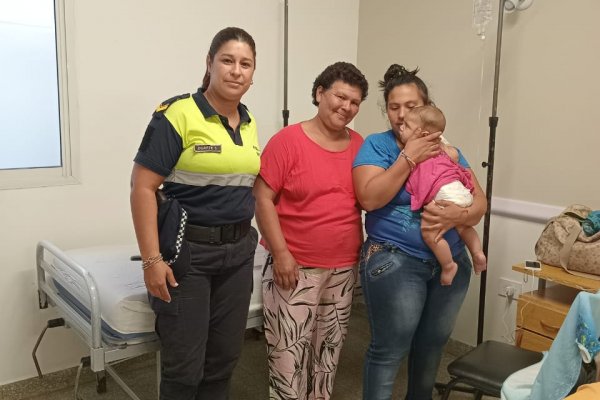 Personal de Seguridad Vial logró salvar la vida de un bebé de 7 meses de edad