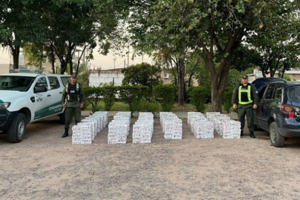 Interceptaron una millonaria carga de cigarrillos que trasladaban a Corrientes