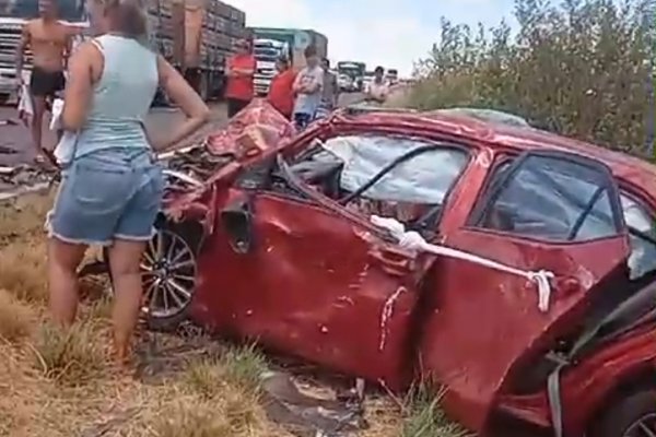 IMPRESIONANTE! Choque frontal en ruta 123 cerca de Yofre Corrientes (Imágenes)