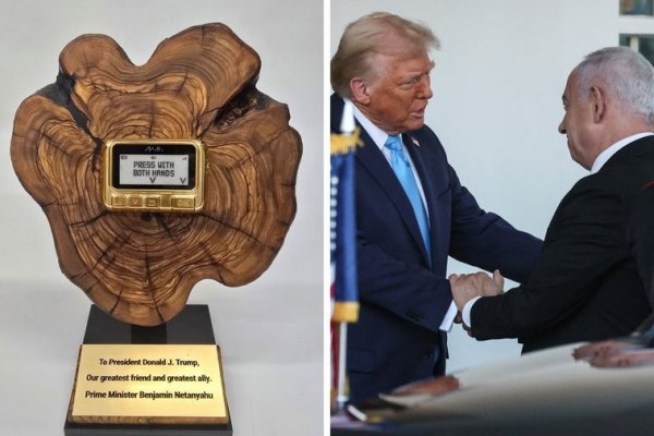 Netanyahu regala a Trump un 'busca' de oro como los que usaron en el ataque a Hizbolá