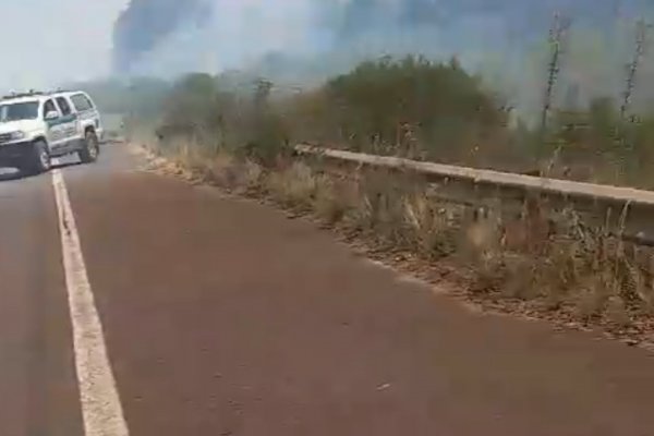 PELIGRO! Por incendios cortan la Ruta Nacional 14 en Corrientes